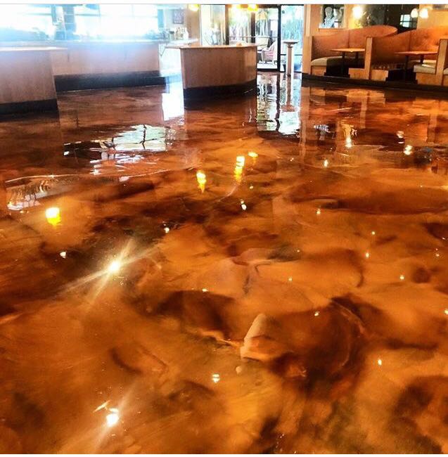 Piso Marmorizado Metálico em condomínio, São Paulo/SP